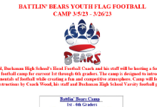 Battlin' Bears Youth Flag Football Camp